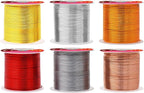 Mandala Crafts 20 Gauge Anodized Aluminum Craft Wire for Jewelry Making - 450 FT Colored Flexible Silver Copper Light Gold Gray Gold Red Wire - Bendable for Bonsai Armature Crafting Sculpting