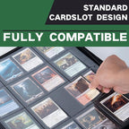 1600+ Pockets Trading Card Binder, 16-Pocket Card Ablum Compatible with MTG,Sports Cards & Other Standard Size Trading Card (GREEN)