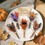 12/24 PCS Charming Dried Flowers Bouquet for Vase Various Dried Wildflowers with Stems Mini Handmade Wildflowers Natural Real Flowers Bulk Flowers Craft (Colorful World, 12PCS)