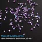 PATIKIL 14000Pcs Wedding Table Scatter Confetti Crystals 3mm Acrylic Diamonds Vase Fillers Gems for Table Centerpiece Decorations Bridal Shower Party, Light Purple AB