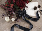 Black Satin Ribbon 1-1/2 Inch x 50 Yards Double-Faced Polyester Hair Ribbons for Women, for Gift Wrapping Paper Bows Wedding Invitations DIY Crafts