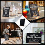 8 x 12 Chalkboard Sign, Reusable Double Sided Small Chalkboard Signs with Wooden Base Stand, Menu Chalk Board Sign Store Food Signs for Party, Tables Decoration, Bar and Restaurant (1 Pack)
