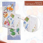Maison d' Hermine Table runner 100% Cotton Single Layer Table Runners 108 inches long Decorative for Home Kitchen Dining Party Baby Shower Wedding Bridal Shower Spring Summer (Gourmand, 14.50" x 108")