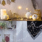WATERGLIDE 12 Pack Fairy Lights Battery Operated (Included), 7 ft 20 LED Mini String Lights, Waterproof Silver Wire Firefly Starry Light for DIY Wedding Christmas Party Decor, 6 Warm White & 6 White