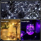 Aogist Led Fairy Lights 3 Modes Battery Operated String Lights Waterproof Silver Wire 7 Feet Firefly Starry Moon Mason Jar Lights for DIY Wedding Party Christmas (6-Colors, 12 Pack)