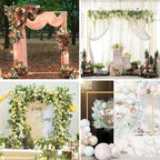 Wedding fashion arch background metal frame, (3.9, 5.2, 6.6 feet) suitable for background decoration frames such as weddings, birthdays, parties, baby showers, and photography (gold, 3.9*6.6)