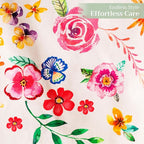 Maison d' Hermine Table Runner 100% Cotton Double Layer Table Runners 108 inches Long Decorative for Home Dining Party Wedding Bridal Shower Spring Summer (Happy Florals - Sweety, 14.50" x 108")