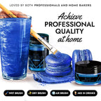 MONÉGASQUE Blue Edible Glitter for Drinks 7g – Edible Glitter for Cakes - Blue Luster Dust for Drinks, Cocktail, Cake, & Strawberries - Halloween Drink, Food, & Cake Decorations Spray Sparkles