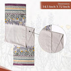 Maison d' Hermine Table Runner 100% Cotton Double Layer Table Runners 72 inches Long Decorative for Home Kitchen Dining Party Wedding Bridal Shower Spring Summer (Fanny Lavender, 14.50" x 72")