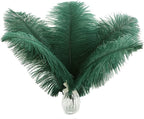 Ballinger Blackish Green Ostrich Feathers Bulk- 24pcs 10-12inch for Wedding Party Centerpieces Christmas Decor