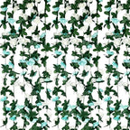 8Pcs 63Ft Teal&White Rose Garland, Fake Rose Hanging Flowers, Artificial Flower Vine, Hanging Floral Vine Garland for Wedding, Birthday Party, Wall Arch, Halloween, Christmas Garden Backdrop Decor