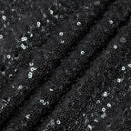 Eternal Beauty Black Sequin Backdrop, 6x6 Ft Halloween Glitter Background Curtains for Shimmer Photography Party Wedding Birthday Back Drop Decor