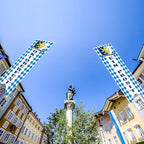 Blulu Oktoberfest Decorations Oktoberfest Banner Sign October Festival Party Decorations Bavarian Check Flag Porch Welcome Banner Flags Decor for German Parade Beer Festival Party Supplie
