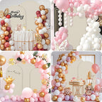 7.2FT Wedding Arch Covers Arch Backdrop Cover Arch Stand Covers Set Arch Cover Spandex Fabric Stretchy Backdrop for Wedding Birthday Party Decoration Baby Shower (Off-White)