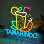 CNBEYOUNG Tamarindo Juice Neon Sign, Neon Lights Hanging Wall Art Decoration for Mexican Restaurant Shop Bar Cafe Kitchen Party Home Decor, USB Powered Ultra Bright Dimmable,12.83x 11.8inches
