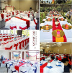 12 Pack Red Satin Table Runner,12 x 108 inch Long Premium Smooth Table Runner for Wedding, Banquets, Birthday, Party, Graduation, Engagements,Table Runners fit Rectangle and Round Table