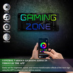 Ineonlife Game Zone Neon Sign Mirrored Colorful LED Lights for Gaming Room Decor Light Up Signs for Teen Boy Bedroom Decoration Best Gift for Kids 14.57 x 6.3 inches USB Powerd