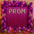 4 Pack Pink Foil Fringe Backdrop Curtains, Tinsel Streamers Birthday Party Decorations, Fringe Backdrop for Graduation, Baby Shower, Gender Reveal, Disco Party