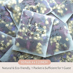 Rainbow Pana 50 Pack Prefilled Confetti Packets | Biodegradable Confetti, Dried Flower Petals | Real Flower Petals to Throw at Wedding, Glassine Bags Rose Petals Wedding Send Off Ideas