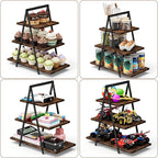 2 Pack Cupcake Stand 3 Tier Dessert Stand for 56 Cupcakes Dessert Table Display Set Wooden Cupcake Display Trays for Wedding,Birthday, Graduation, Party Decorations, Rustic Brown