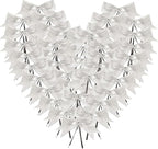 50pcs 3-1/2" Silver Twist Ties Metallic Silver Bows with Twist Tie Bows Fish Tail Cuttiog(Silver.)