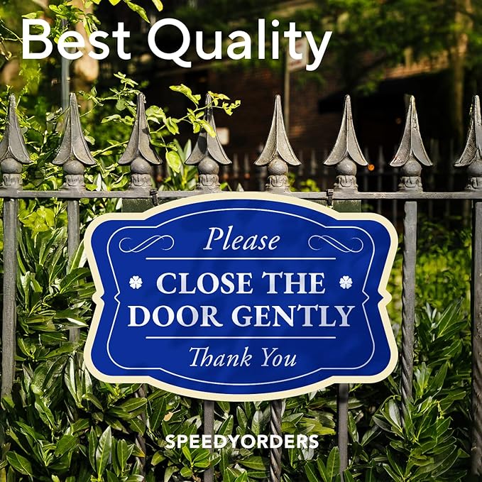 Custom Decorative Outdoor Metal Signs - Personalized Aluminum Signs, Design 3 Blue Steel, 10x7 In, Waterproof, Made In USA