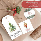 Custom Gift Tags - Personalized Hang Tags for Christmas Presents, Custom Christmas Tags