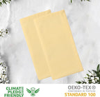 Urban Villa Fall Cloth Napkins 100% Cotton Slub Absorbent Dinner Napkins (Set of 12) Oversized 20x20 Inches Solid Yellow Color Soft Durable Reusable Washable Ideal for Everyday Use Wedding Parties
