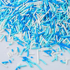 Blue and White Jimmies Sprinkles for Baking 7 oz - Winter Sprinkles for Cookies, Cakes, Cupcakes, Ice Cream, Chocolate | Perfect for Baby Shower Birthday Christmas Parties & Celebrations
