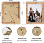 8x10 Picture Frame Set of 4 with High Definition Real Glass, Mixed Color Wood Photo Frames for Desktop Display and Wall Mounting