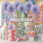 Purple Birthday Decorations,DIY Purple Paper Fans Hanging Decoration ,Party Decorations for Adults 16in,Little Mermaid Party Decor,Baby Shower Decorations 30 Color DIY Set (Light Purple)