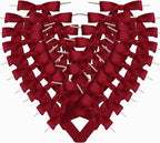 50pcs 2-1/2" Burgundy Satin Ribbon Bows with Twist Tie Bows for Christmas Gift Packing&Wrapping (Burgundy)