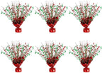 6 Pack Star Table Centerpieces for Party, Birthday Table Decorations for Kids Adults, Party Centerpieces for Tables for Wedding Baby Shower Graduation Holiday Event (Red Green)