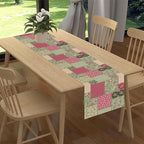 Boho Patchwork Table Runner, Vintage Farmhouse Colorful Wildflowers Bohemian Paisley Flower Print Table Center Decor for Home Kitchen Dining Patio Holiday Party Table Decorations, 13"x108" Inch