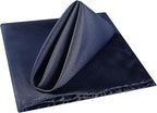 Cloth Napkins 17x17 inch Washable Polyester Dinner Napkins Soft Table Napkins for Wedding Party Dining Banquet(Navy,12PCS)