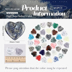 Nuenen 40 Pcs 1 Inch Worry Stone Bulk Crystals Heart Shaped Rock Tiny Trinkets Stone Inspirational Healing Crystal Gemstone Love Carved Rock Mom Women