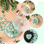 Gerrii 50 Pcs Heart Healing Stone Bulk Quartz Heart Inspirational Stones Gift for Women Love Pocket Polished Natural Energy Balancing Meditation 0.8 Inch(Green)