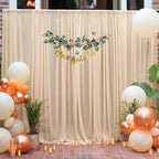 20ft X 10ft Champagne Tulle Backdrop Curtain for Parites, Sheer Backdrop Curtains Fabric Drapes for Wedding Ceremony Arch Party Stage Decorations