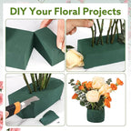 6Pcs Floral Foam Blocks for Fresh and Artificial Flower Arrangements, (Larger Size 8.86" L x 4.13" W x 2.76" H) Flower Foam Bricks Florist Foam for Wedding, Birthdays, Home, Office,DIY Craft