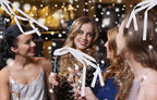 60 Pieces Wedding Colorful Ribbon with Bells, Party Ribbons Streamers Sticks Magic Wish Fairy Wand for Wedding Party Holiday Activities Favors (White-100)