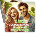 KETABAO – 7" Customized Square Magnetic Photo Pictures for Refrigerators, Storage Cabinets and Cars – Personalized Gift Ideas