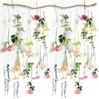 Hoteam 51 Pcs DIY Flower Garland Artificial Hanging Wildflower Backdrop Set Fake Rose Eucalyptus Daisy Poppy Wild Flower Decor for Wedding Party Birthday Home Garden (White,Champagne,Pink)