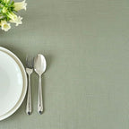 maxmill Lux Faux Linen Table Cloth with Slubby Yarn Textured Weaves Wrinkle Free Anti-Shrink Soft Tablecloth Decorative Table Cover for Dining Room Use Rectangle 60 x 104 Inch Sage Green