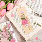 50pcs Pink Pressed Flowers Bulk, Romantic Dried Flower Leaves, Natural Pressed Dried Flowers with Tweezer for DIY Crafts Resin Mold Candles Cake Bridal Scrapbooking Supplies