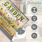 Custom Sign, Personalized Metal Signs, Customize for Office, Business, Workplace, Office, Home, Delivery Signs, Metal Sign With Your Own Image, Text,Photo, Pets, Kids Art Made in USA (Garden 02)