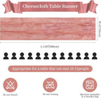 6 Pack Rose Cheesecloth Table Runner 10FT Long Boho Gauze Table Runner Rustic Sheer Runner for Wedding Bridal Baby Shower Birthday Party Table Decor Thanksgiving Christmas Decorations