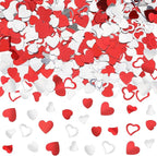MARFOREVER Valentines Day Confetti, Red Heart Glitter Confetti Valentine's Day Metallic Foil Heart Love Table Scatter Sprinkles Sequins for Wedding Bridal Shower Birthday Party Favors Decorations