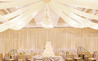 Ivory Ceiling Drapes for Wedding - 5ftx30ft Drapes for Wedding Arch - Sheer Cheesecloth Fabric - Romantic Decorations for Party Banquet Ceremony Stage