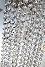 Crystal Acrylic Gems Bead Garland Strands, KinHom 16 Feet Hanging Clear 14mm Daimond Beads Chain Garlands for Manzanita Tree Centerpiece, Chandelier Bead Lamp Chain, Christmas/Wedding Party Decoration