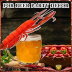 Jetec 6 Pcs Tissue Crab Lobster Honeycomb Centerpiece Hanging Crab Lobster Party Decorations Table Decor for Summer Sea Animal Beach Birthday Party Supplies(Lobster)